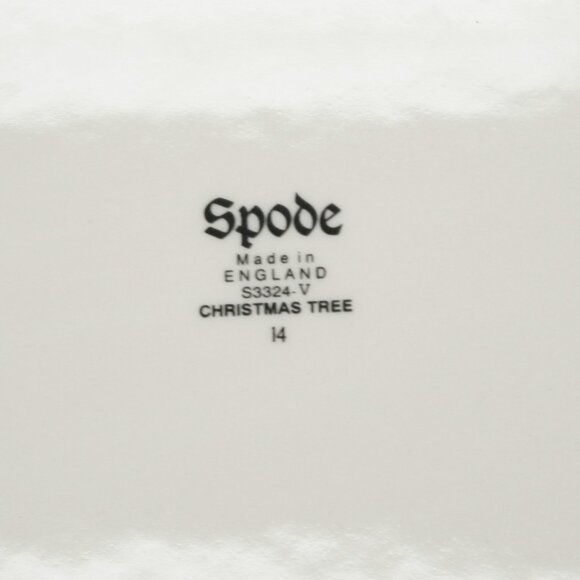 Spode Oval Serving Bowl Vegetable Dish 11.5"x8.5" Christmas Tree England S3324-V - Picture 5 of 6
